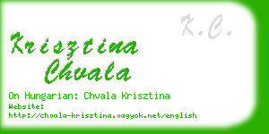 krisztina chvala business card